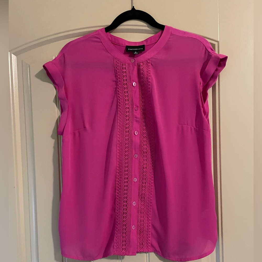Fortune & Ivy Arabelle Button Down Blouse